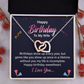 Interlocking Hearts Necklace :Happy Birthday To My Wife I Love You