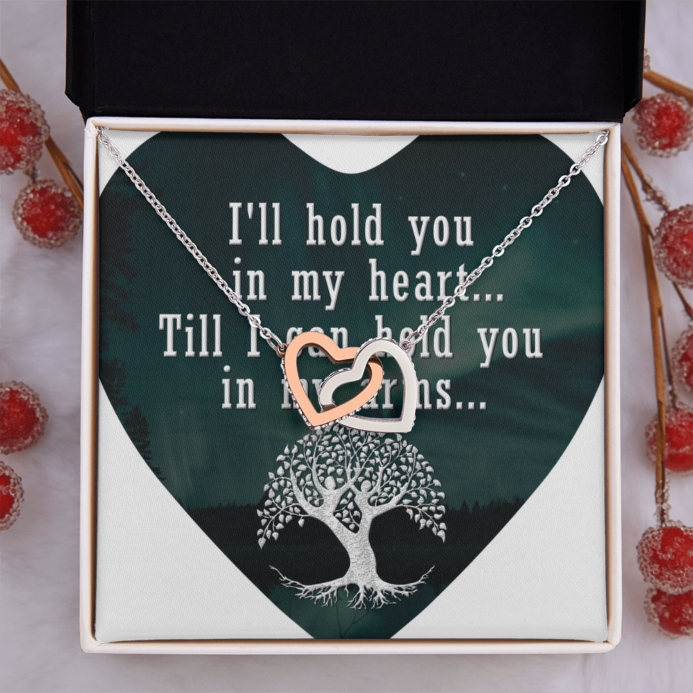 Interlocking Hearts Necklace:I'll Hold You In My Heart