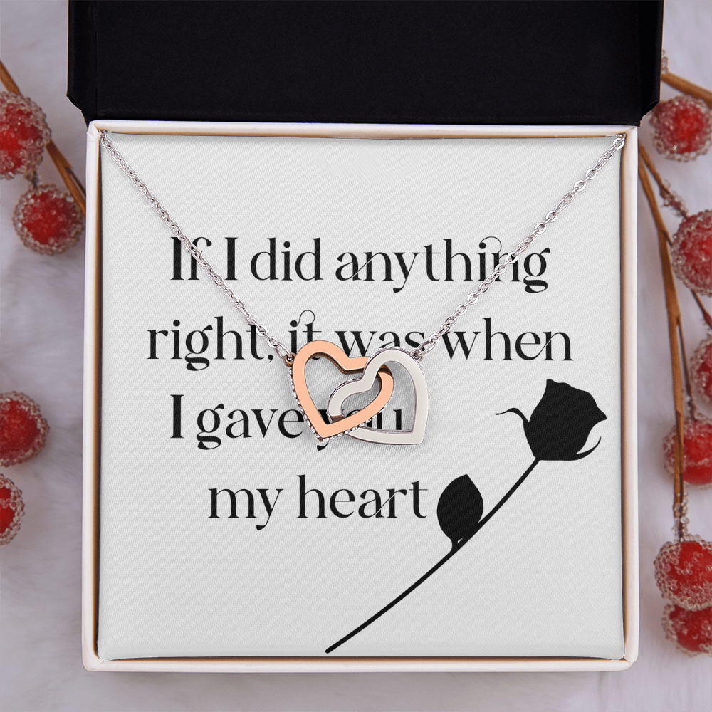 Interlocking Hearts Necklace: I Gave You My Heart
