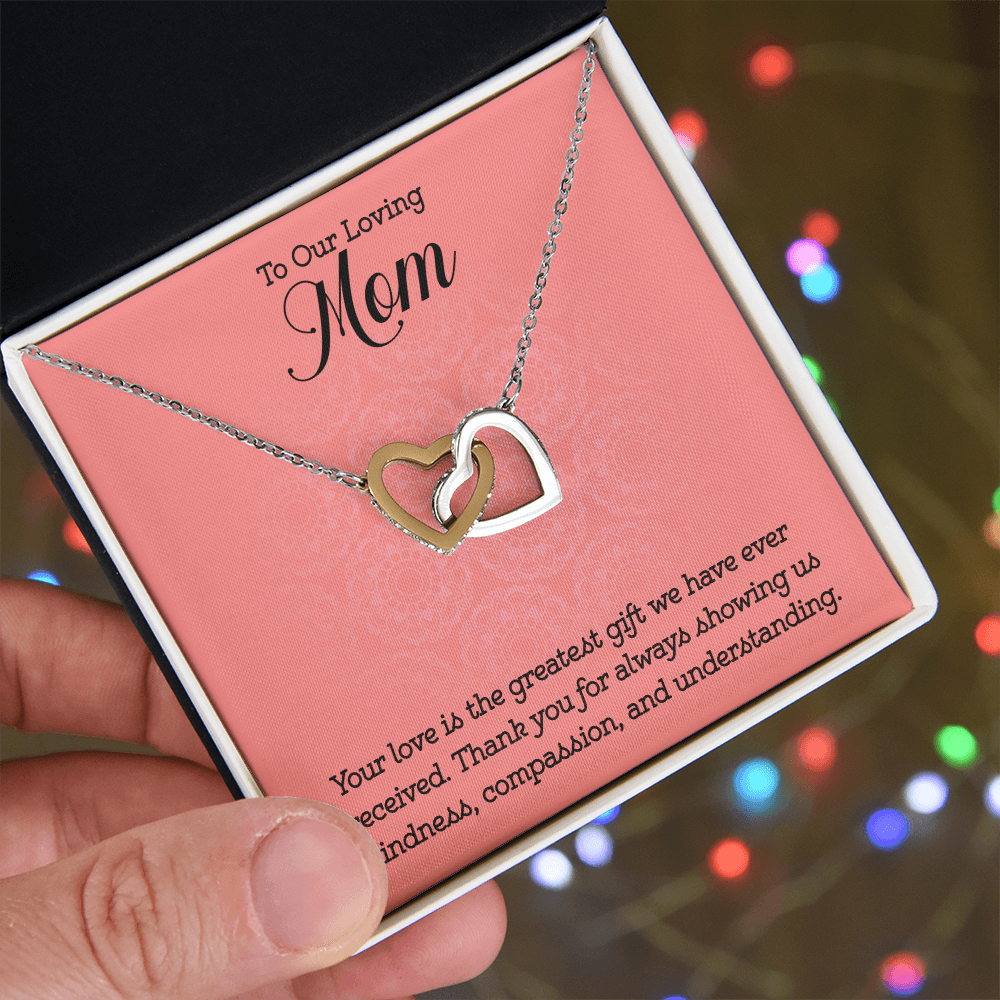 Interlocking Hearts Necklace : To Our Loving Mom