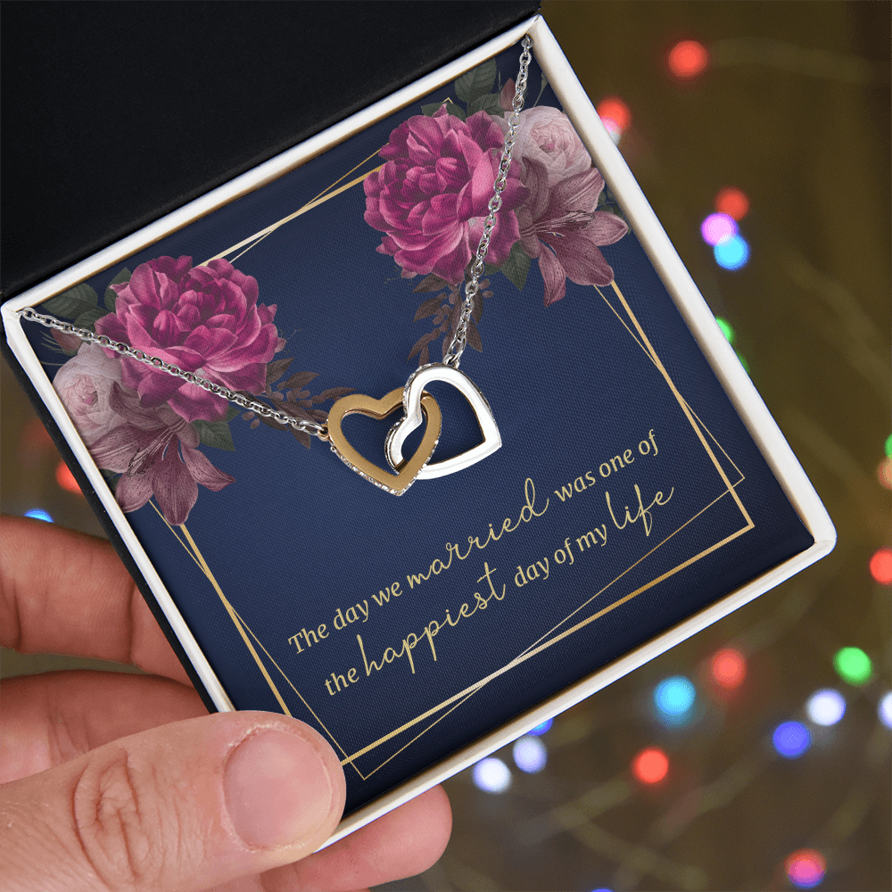 Interlocking Hearts Necklace: The Day We Married