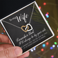 Interlocking Hearts Necklace : To My Wife I'll Always Be By Your Side