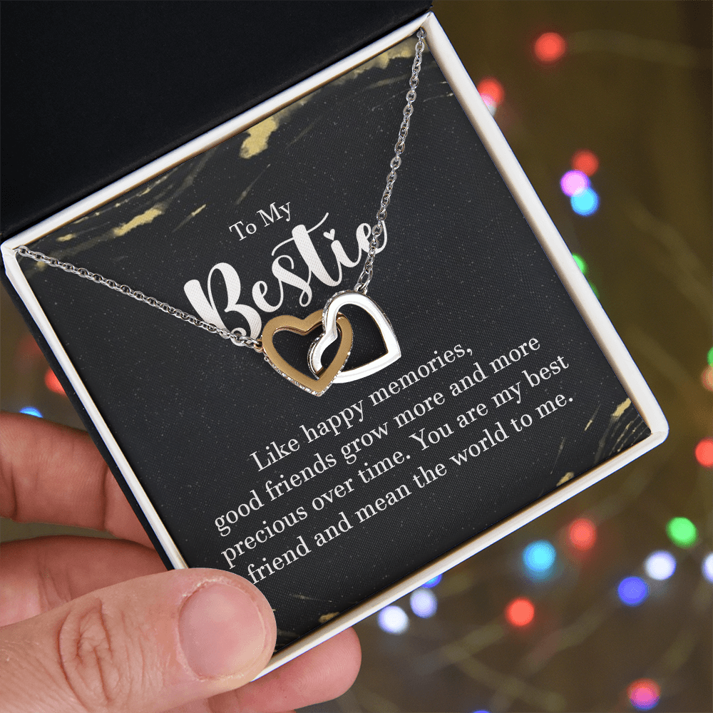 Interlocking Hearts Necklace : To My Bestie Like Happy Memories