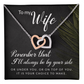 Interlocking Hearts Necklace : To My Wife I'll Always Be By Your Side