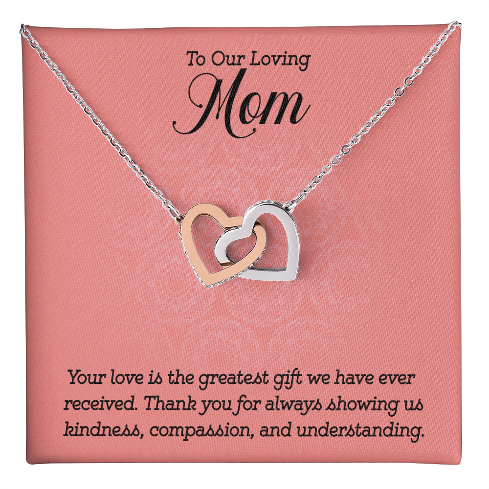 Interlocking Hearts Necklace : To Our Loving Mom