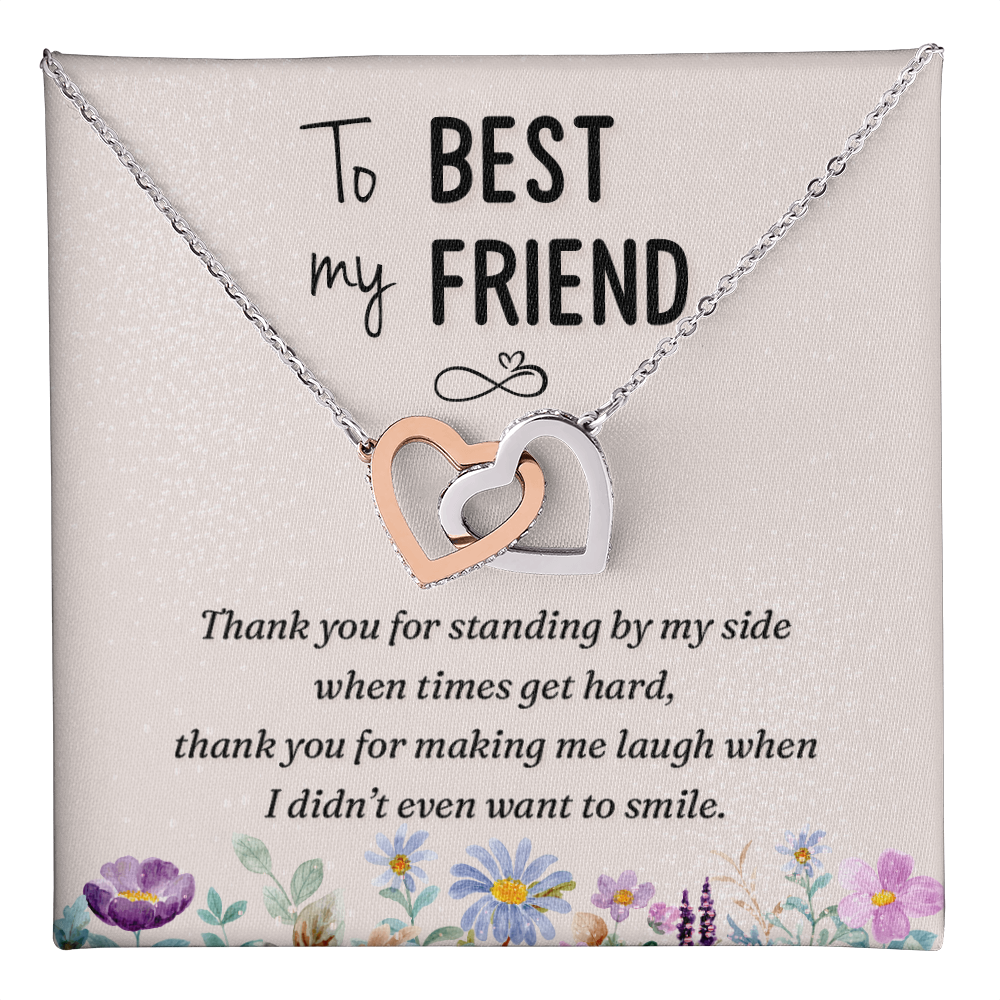 Interlocking Hearts Necklace : To My Best Friend Standing By My Side