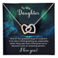Interlocking Hearts Necklace : To My Daughter I Love You