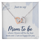 Interlocking Hearts Necklace : Mom To Be I Am So Happy For You