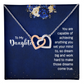Interlocking Hearts Necklace : To My Daughter You Are Capable