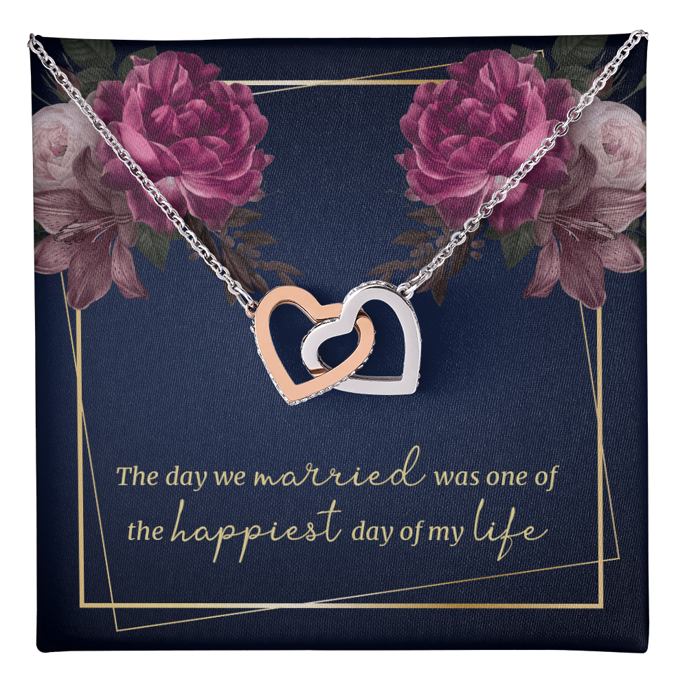 Interlocking Hearts Necklace: The Day We Married