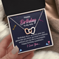Interlocking Hearts Necklace :Happy Birthday To My Wife I Love You