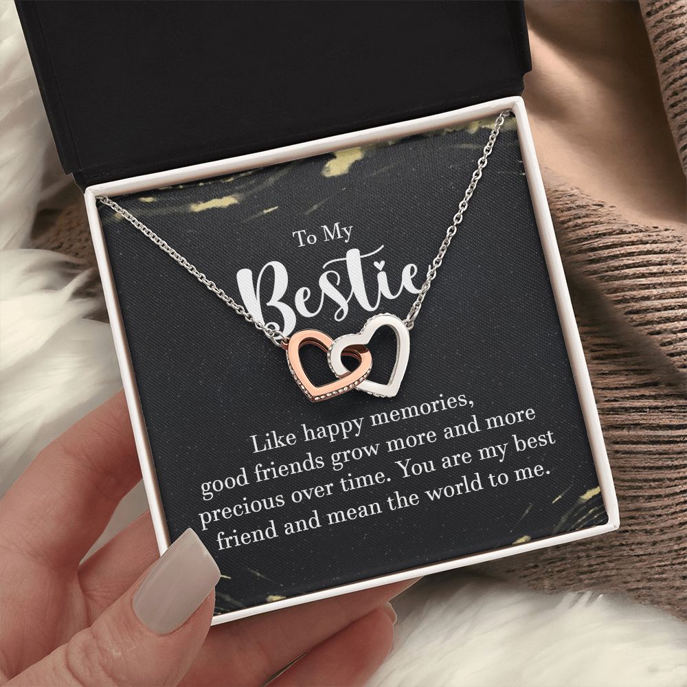 Interlocking Hearts Necklace : To My Bestie Like Happy Memories