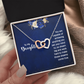 Interlocking Hearts Necklace : To My Daughter You Are Capable