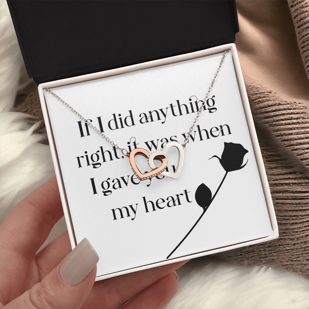 Interlocking Hearts Necklace: I Gave You My Heart