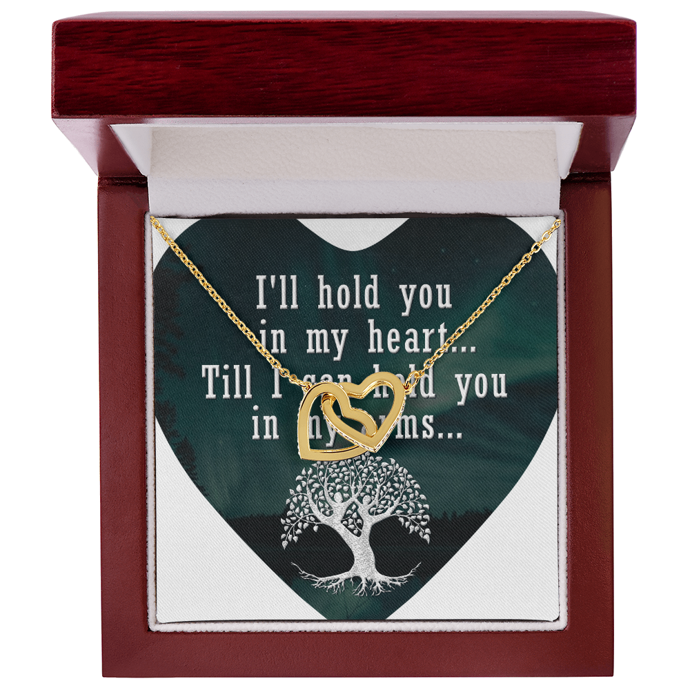 Interlocking Hearts Necklace:I'll Hold You In My Heart