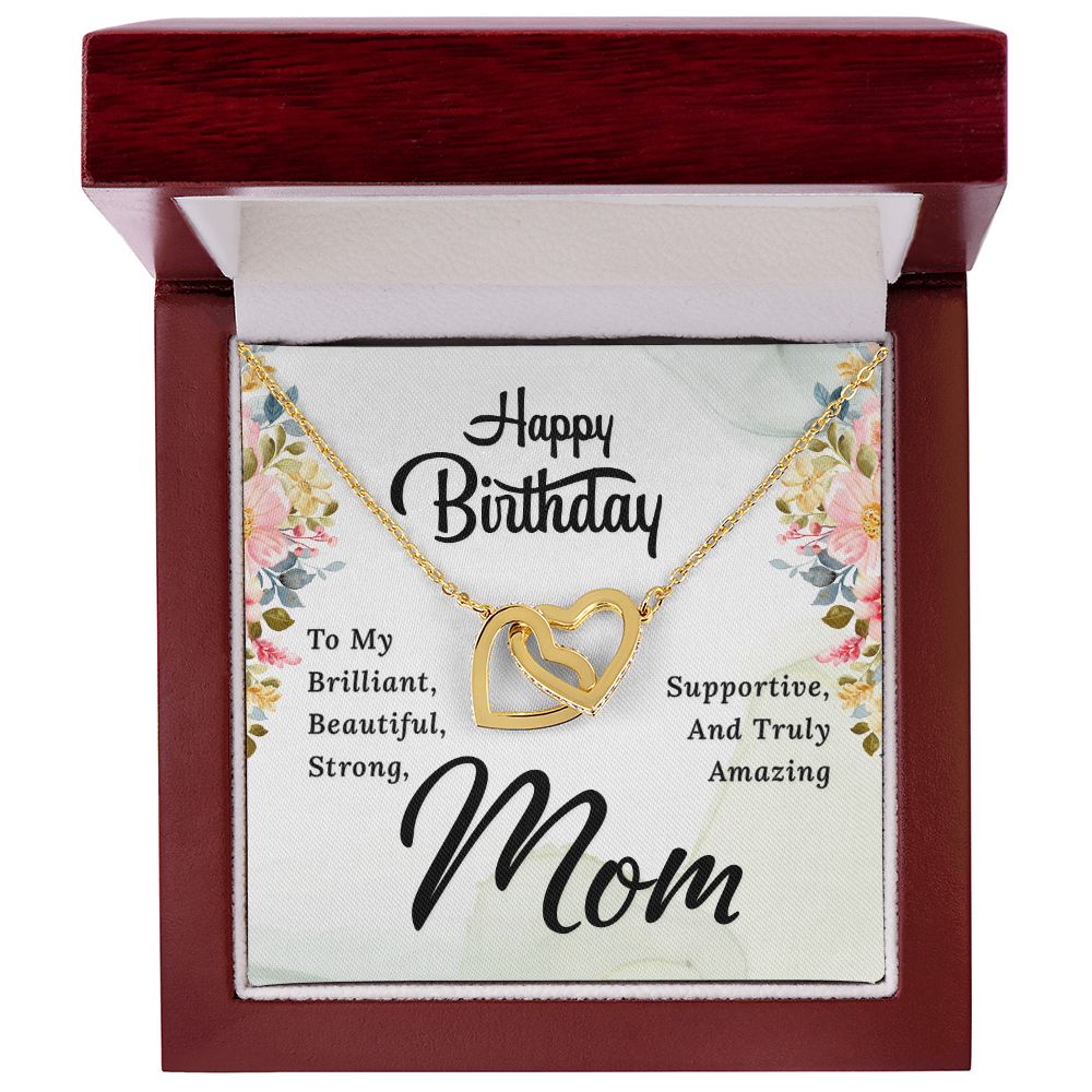 Interlocking Hearts Necklace :Happy Birthday Mom