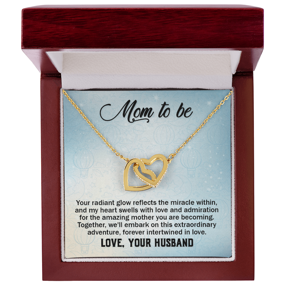 Interlocking Hearts Necklace : Mom To Be Love , Your Husband