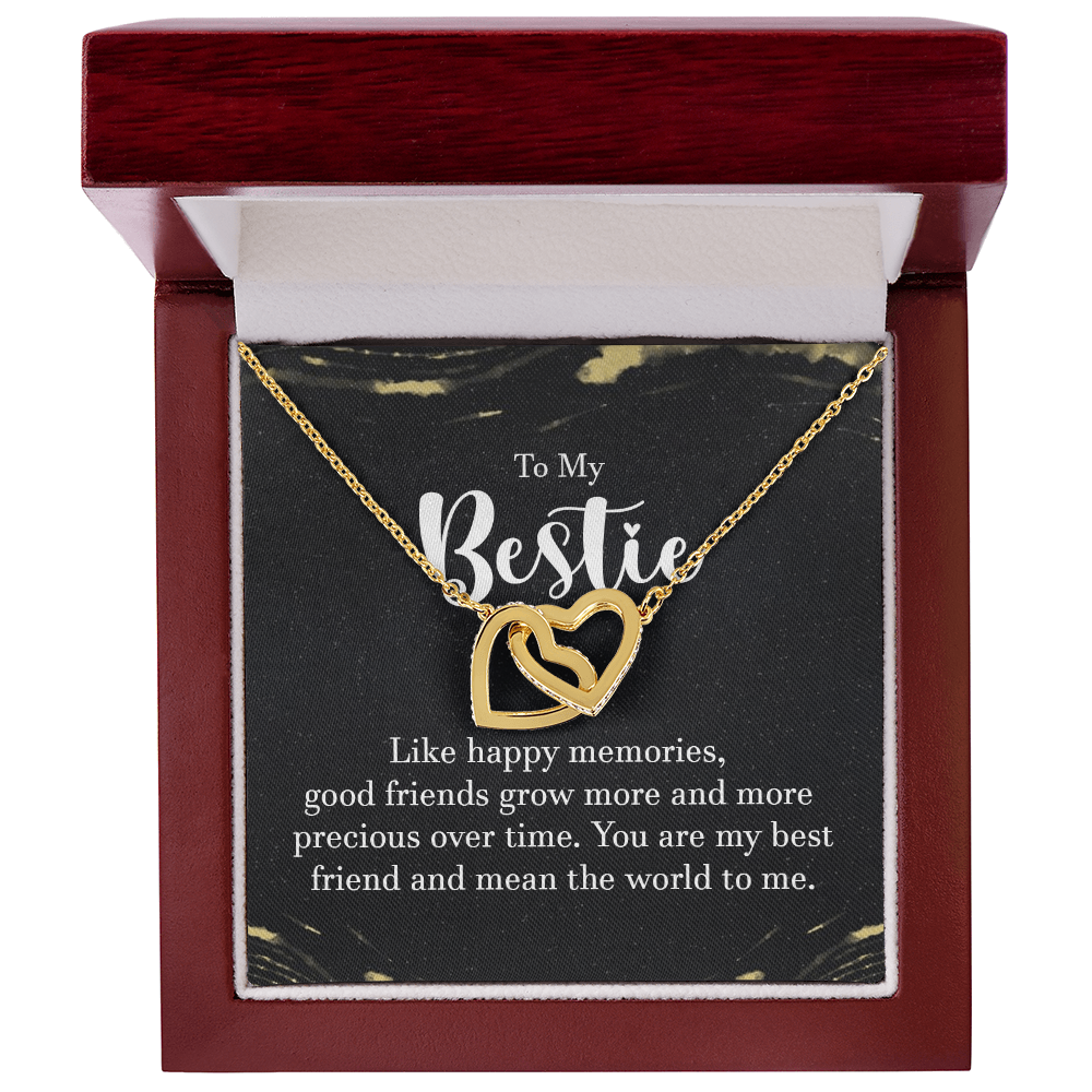Interlocking Hearts Necklace : To My Bestie Like Happy Memories