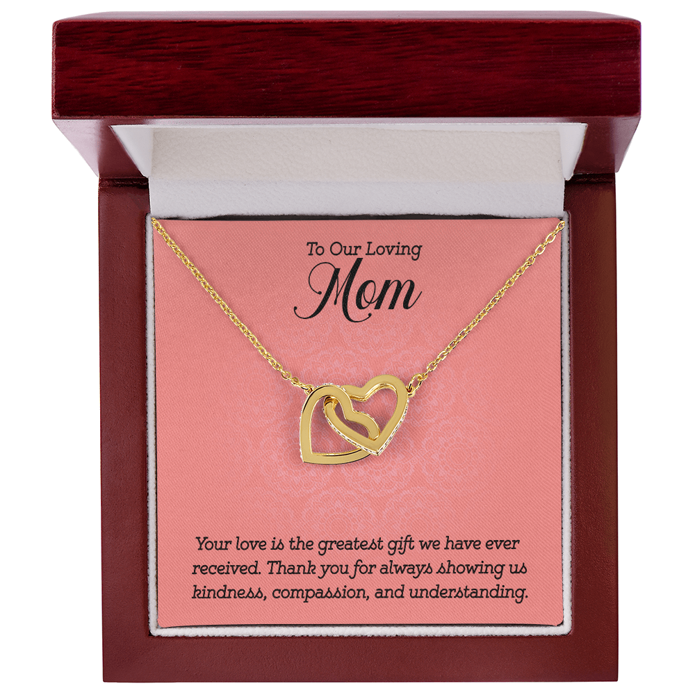 Interlocking Hearts Necklace : To Our Loving Mom
