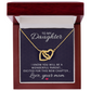 Interlocking Hearts Necklace : To My Daughter Love Your Mom
