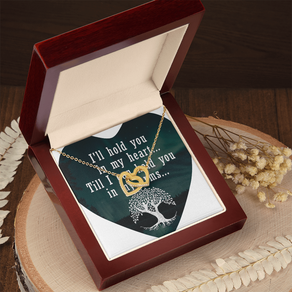 Interlocking Hearts Necklace:I'll Hold You In My Heart