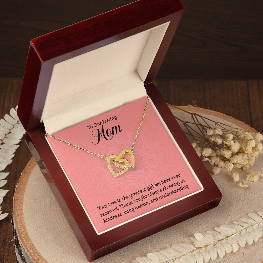 Interlocking Hearts Necklace : To Our Loving Mom