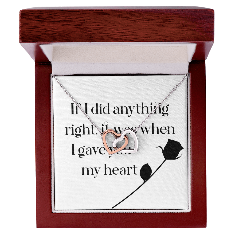 Interlocking Hearts Necklace: I Gave You My Heart