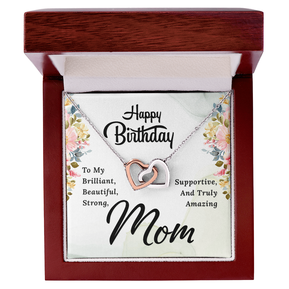Interlocking Hearts Necklace :Happy Birthday Mom