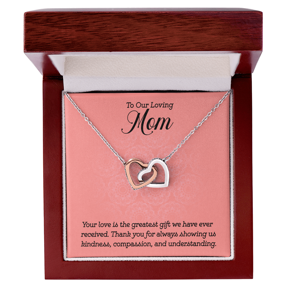 Interlocking Hearts Necklace : To Our Loving Mom