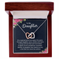 Interlocking Hearts Necklace :To My Daughter It's A Special Bond