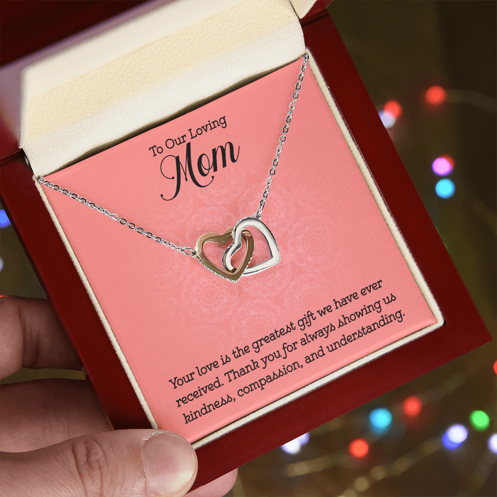 Interlocking Hearts Necklace : To Our Loving Mom