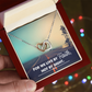 Interlocking Hearts Necklace :For We Live By Faith Not By Sight