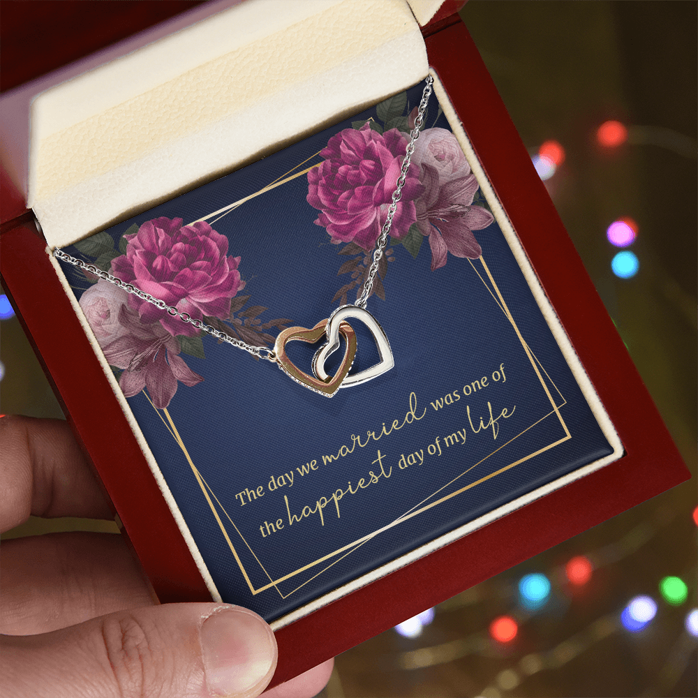 Interlocking Hearts Necklace: The Day We Married