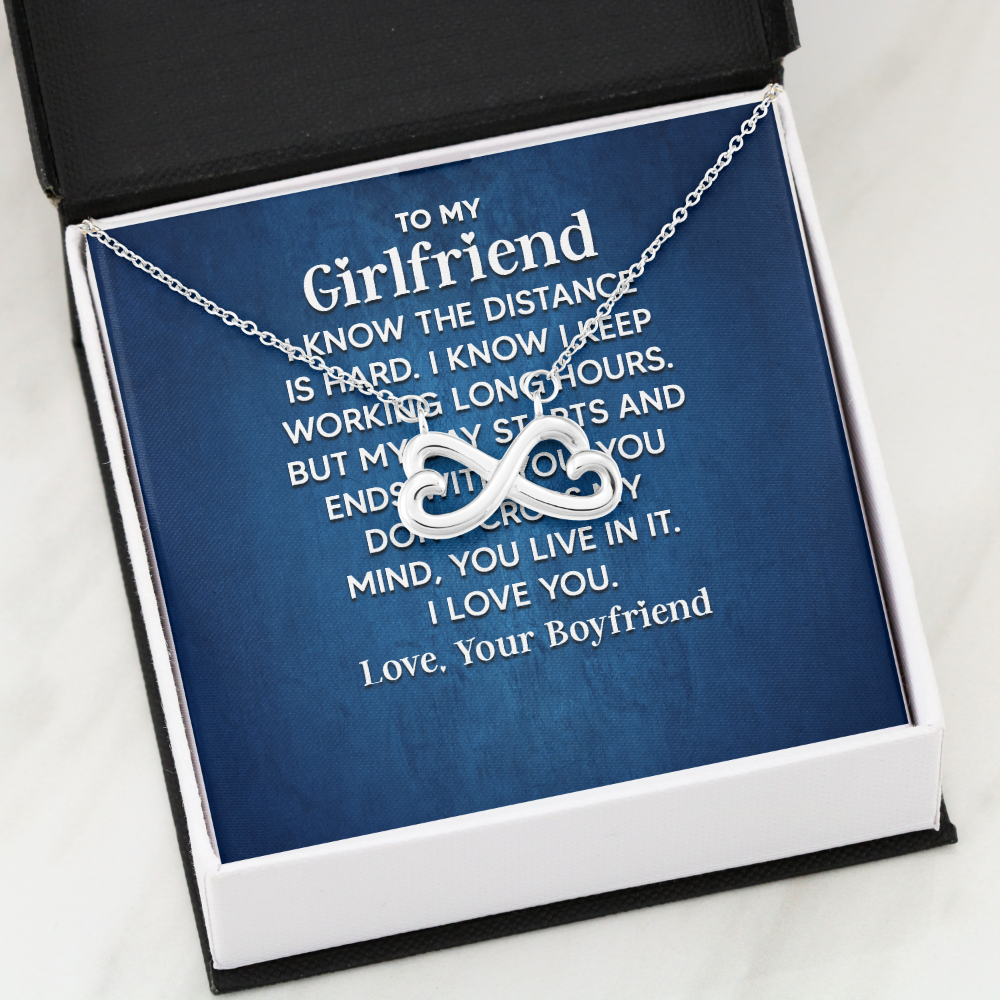 Endless Love Necklace:To My Girlfriend ,I Know The Distance