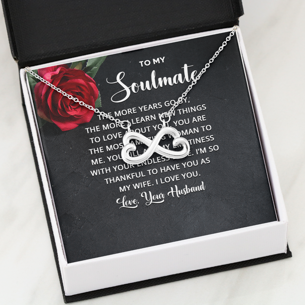 Endless Love Necklace:To Soul Mate Love Your Husband