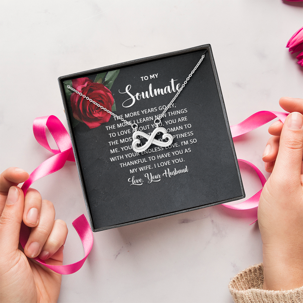 Endless Love Necklace:To Soul Mate Love Your Husband