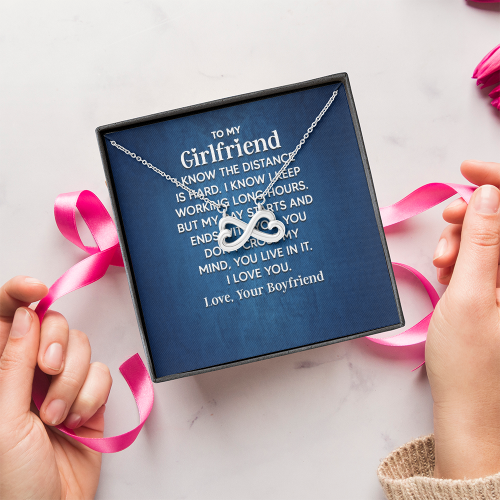 Endless Love Necklace:To My Girlfriend ,I Know The Distance