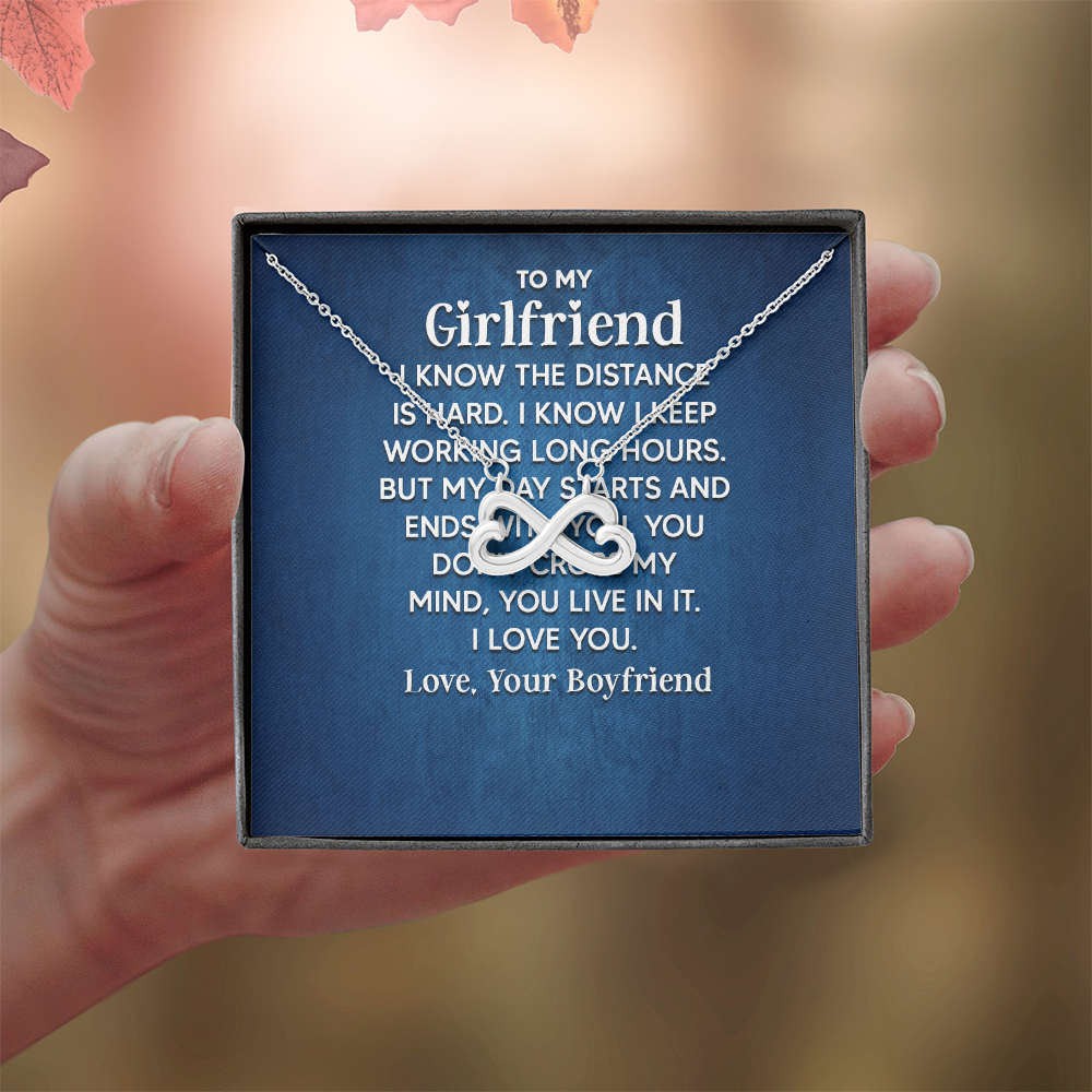 Endless Love Necklace:To My Girlfriend ,I Know The Distance