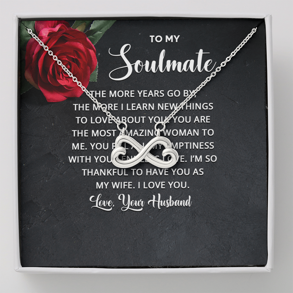 Endless Love Necklace:To Soul Mate Love Your Husband