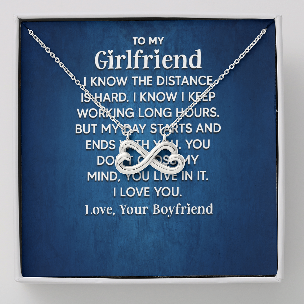 Endless Love Necklace:To My Girlfriend ,I Know The Distance