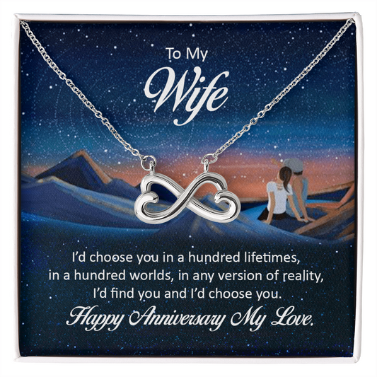 Endless Love Necklace: To My Wife Happy Anniversary My Love
