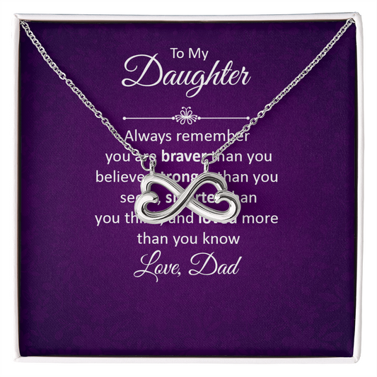 Endless Love Necklace: To My Daughter
