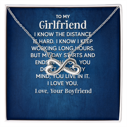 Endless Love Necklace:To My Girlfriend ,I Know The Distance