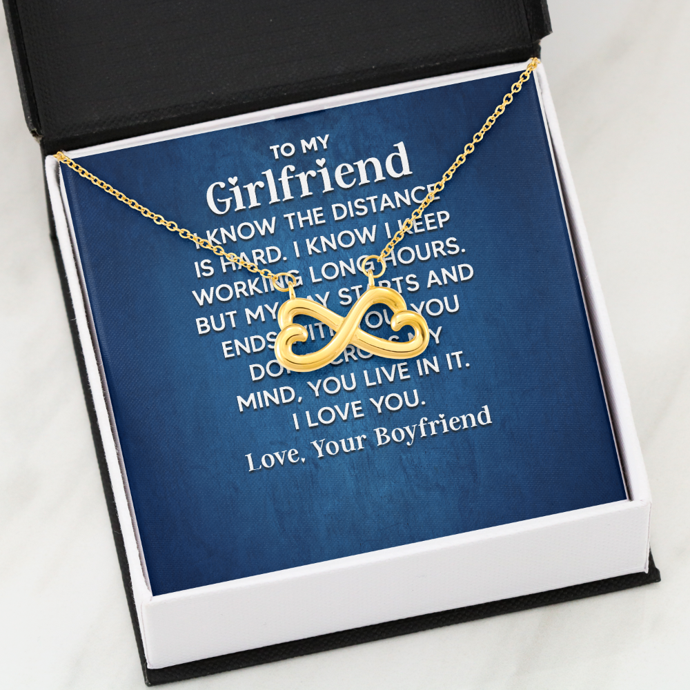 Endless Love Necklace:To My Girlfriend ,I Know The Distance