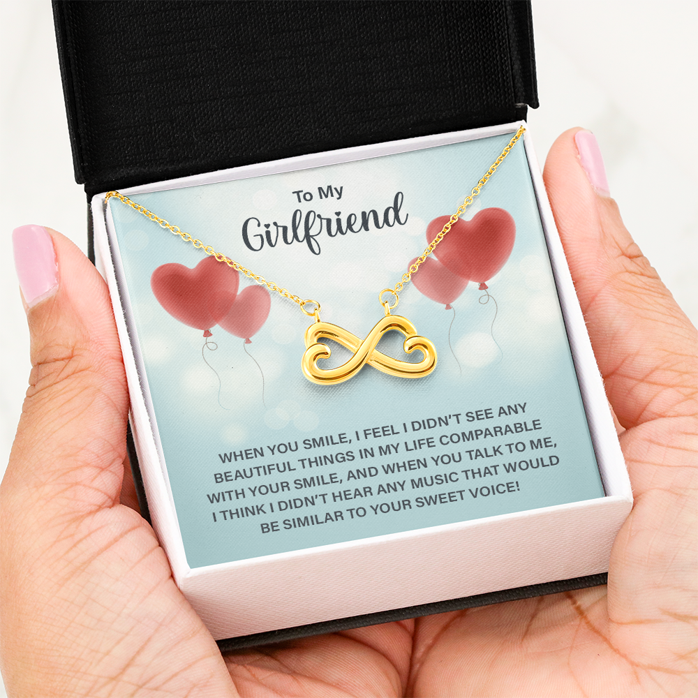 Endless Love Necklace:To My Girlfriend When You Smile