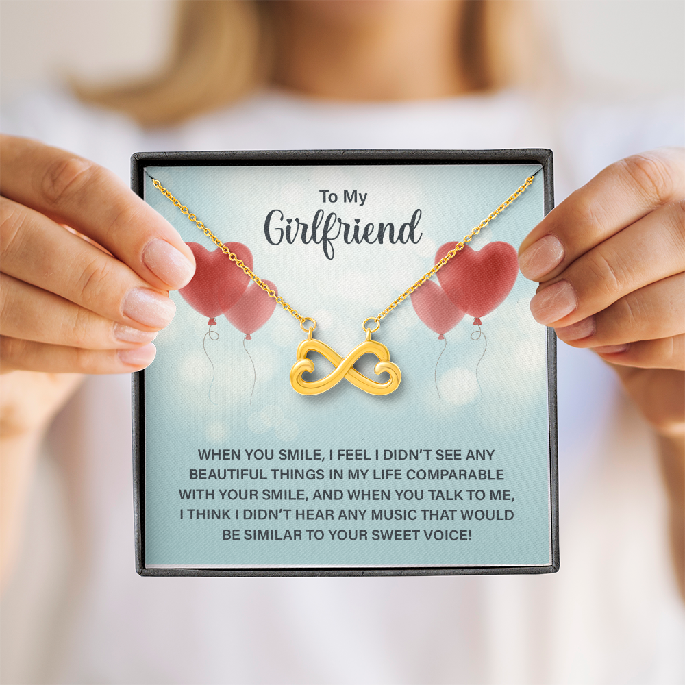 Endless Love Necklace:To My Girlfriend When You Smile