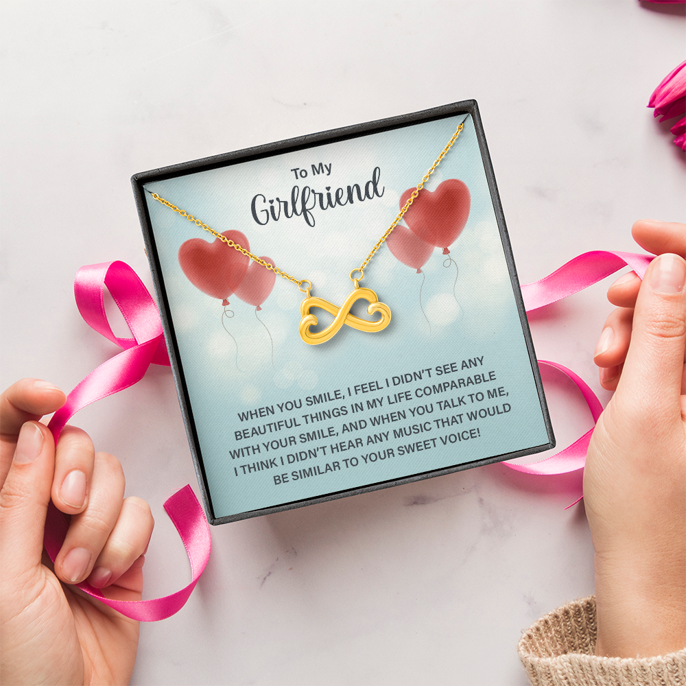 Endless Love Necklace:To My Girlfriend When You Smile