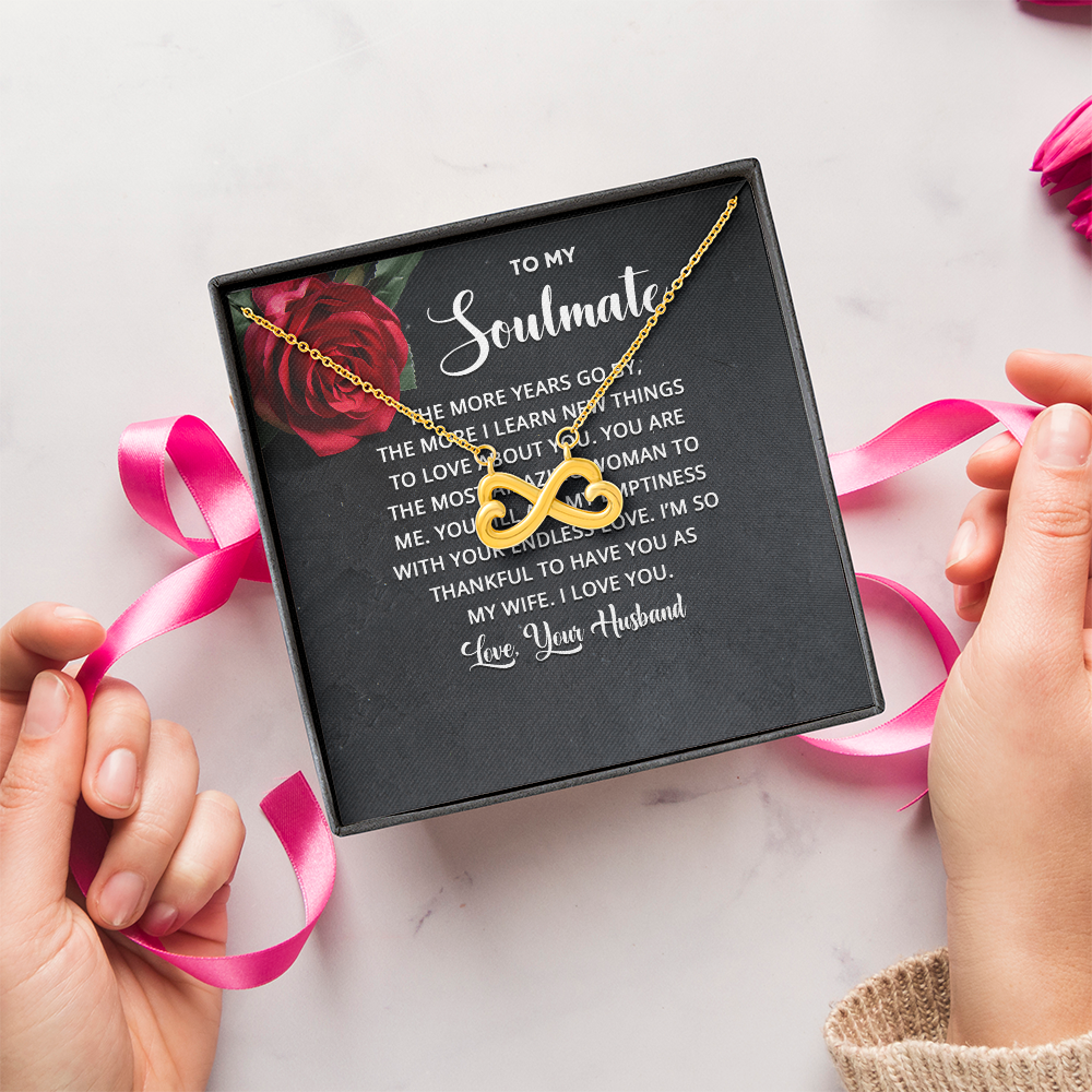 Endless Love Necklace:To Soul Mate Love Your Husband