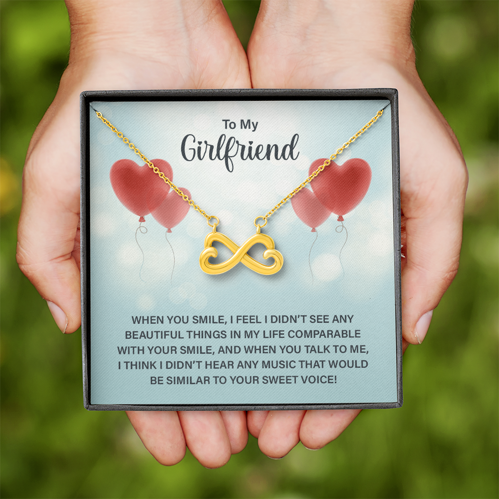Endless Love Necklace:To My Girlfriend When You Smile