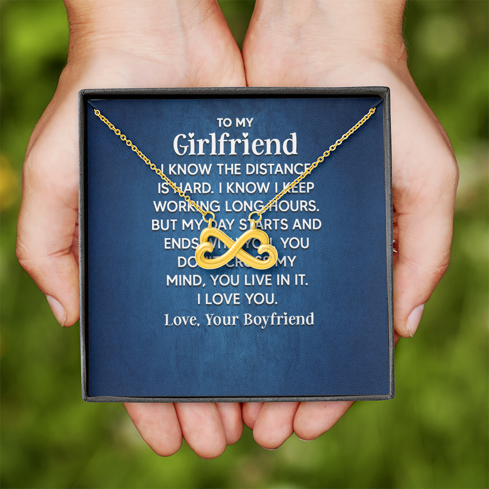 Endless Love Necklace:To My Girlfriend ,I Know The Distance